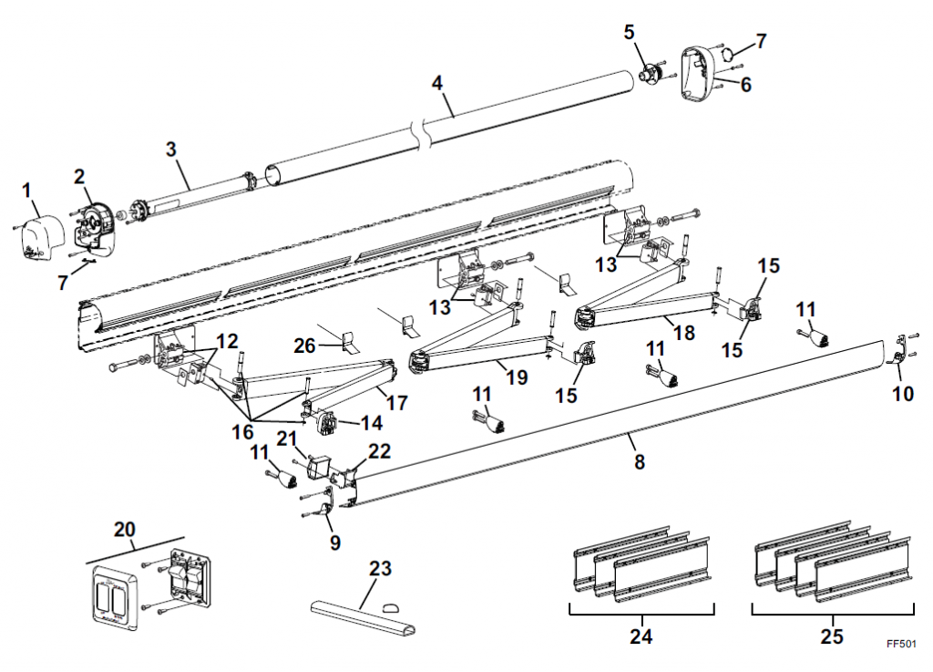 Carefree BS0002 Freedom Roof Mount Awning